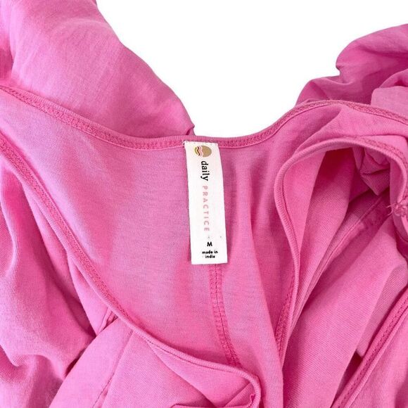 Anthropologie Daily Practice Bubble-Hem tank Dress Size M barbie pink - Picture 5 of 10